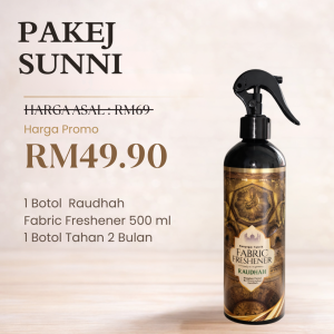 ROYAL FRESHENER: FABRIC SPRAY RAUDHAH - PAKEJ SUNNI 1 BOTOL