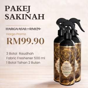 ROYAL FRESHENER : FABRIC SPRAY RAUDHAH PAKEJ SAKINAH 3 BOTOL