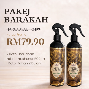 ROYAL FRESHENER : FABRIC SPRAY RAUDHAH PAKEJ BARAKAH 2 BOTOL